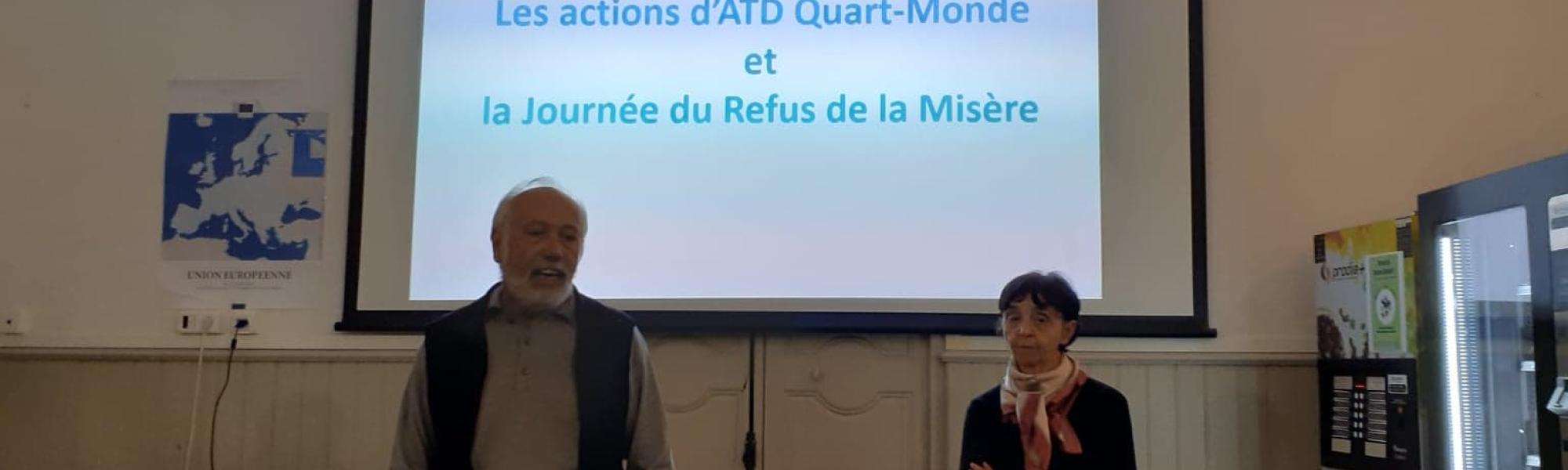 Présentation des actions du collectif Du refus de la misère